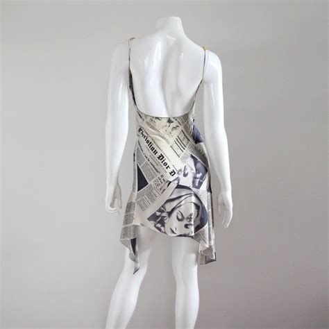 christian dior newsprint dress buy|galliano newspaper dress.